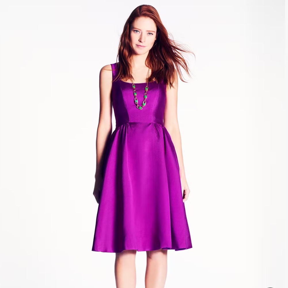 Kate Spade Vibrant Purple Midi Dress
